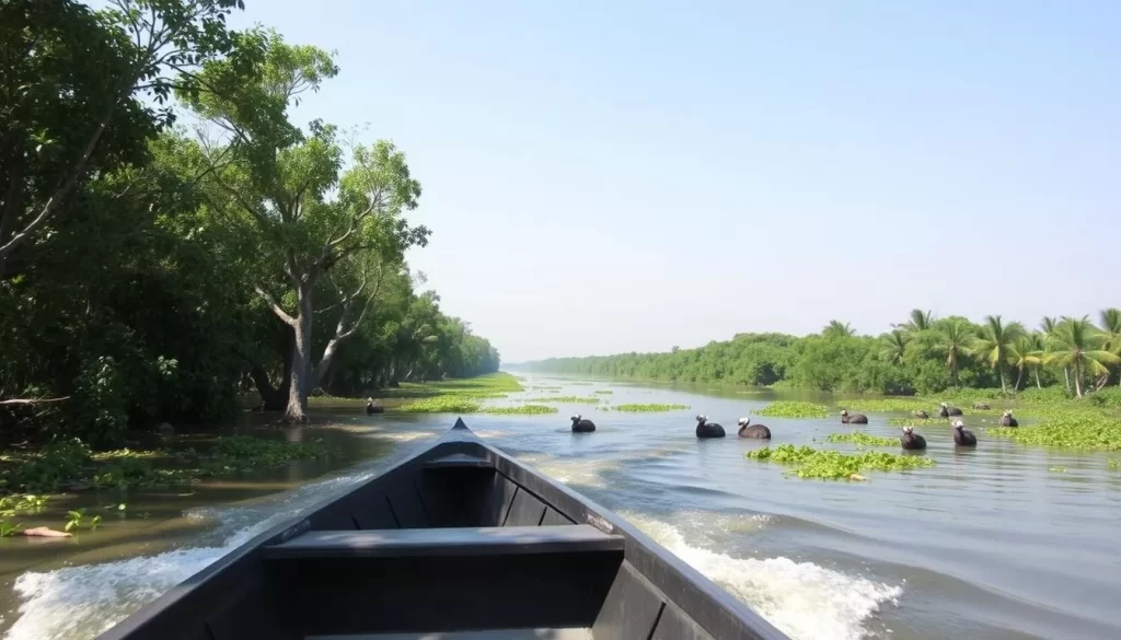 Image of a boat safari in Sundarbans National Park