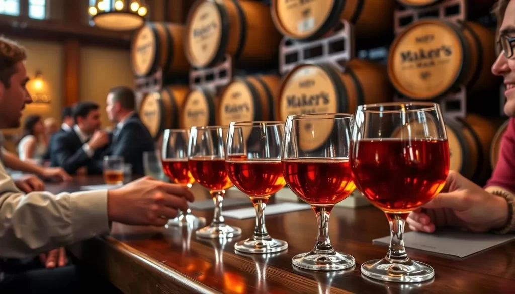 Image of a bourbon tasting at Maker's Mark