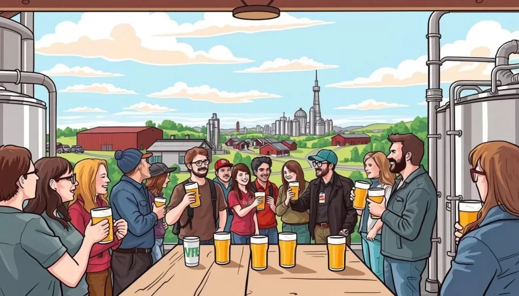 Image of a brewery tour in Iowa City