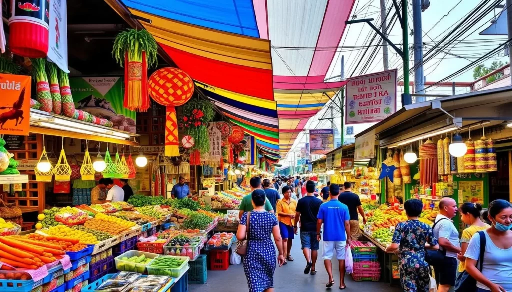 Image of a bustling market in Hat Yai, Thailand