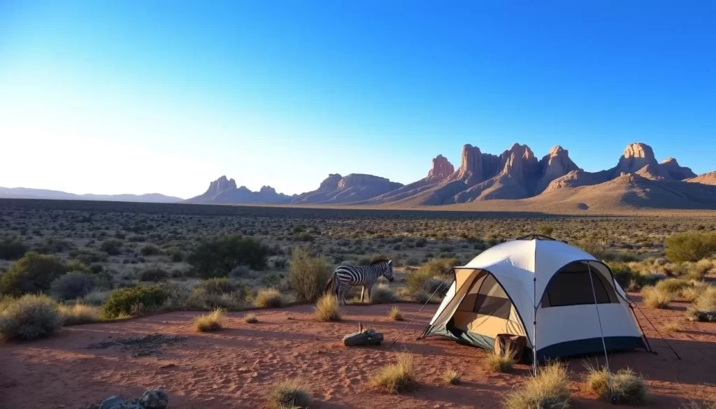 Image of a campsite in Mountain Zebra National Park