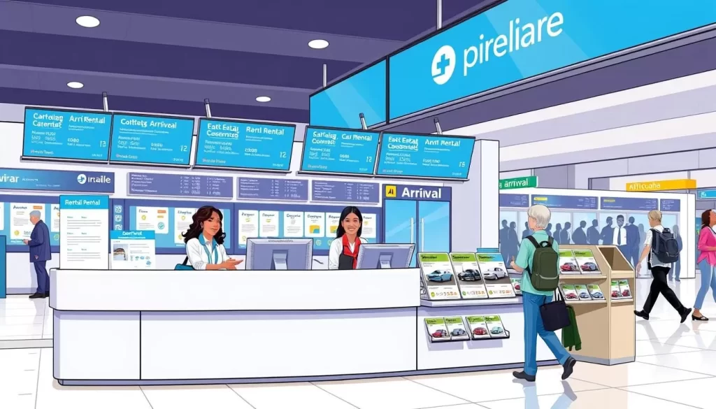 Image of a car rental counter at East London Airport