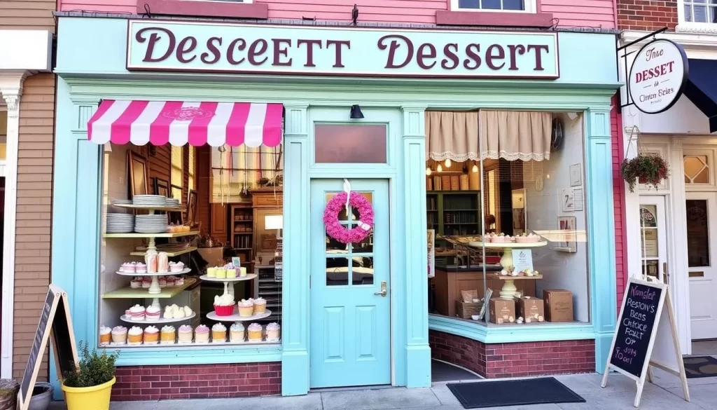 Image of a colorful dessert shop on Main Street Clinton NJ