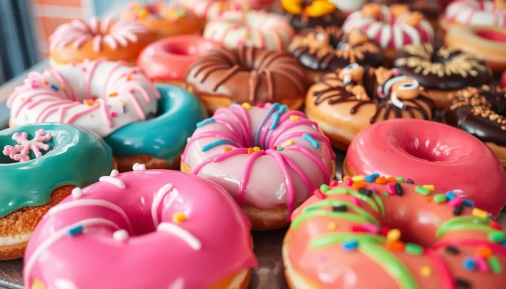 Image of a colorful donut from Allie's Donuts