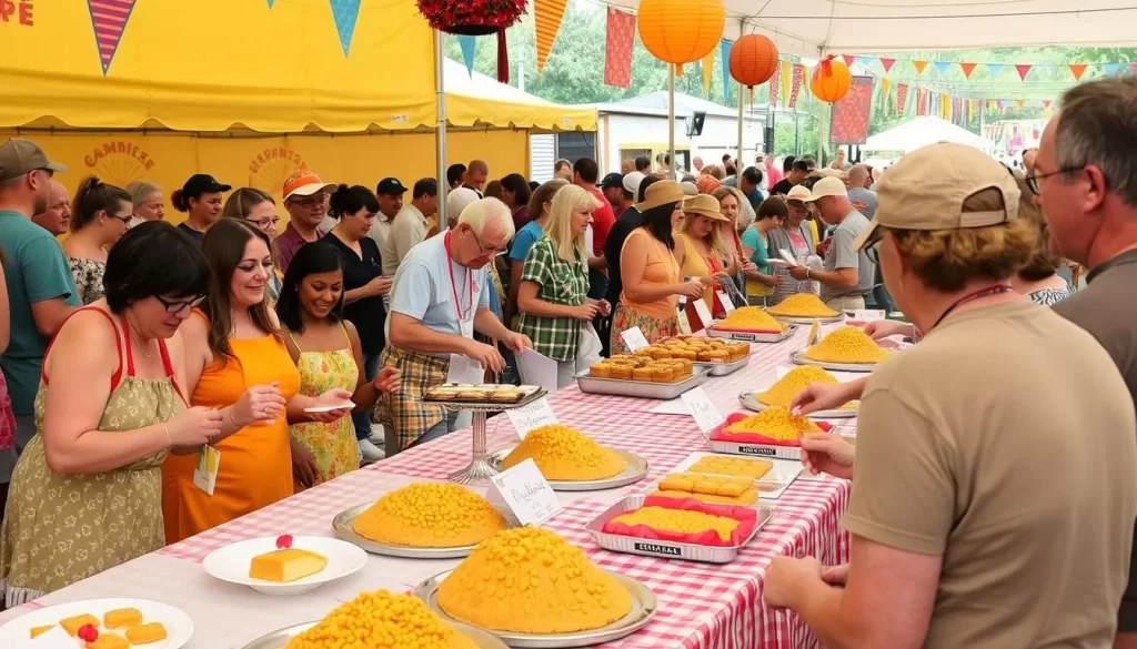 Image of a cornbread contest at the Arkansas Cornbread Festival