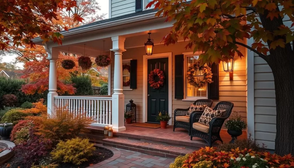 Image of a cozy Charlottesville bed and breakfast during autumn