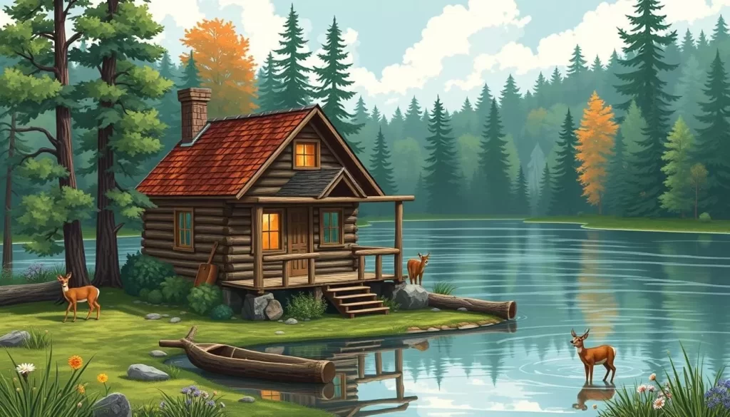 Image of a cozy cabin near Deerfield Lake