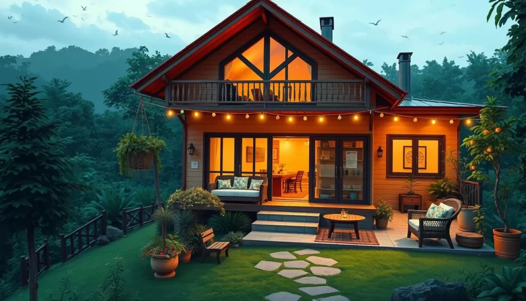 Image of a cozy homestay in Mussoorie with a warm ambiance