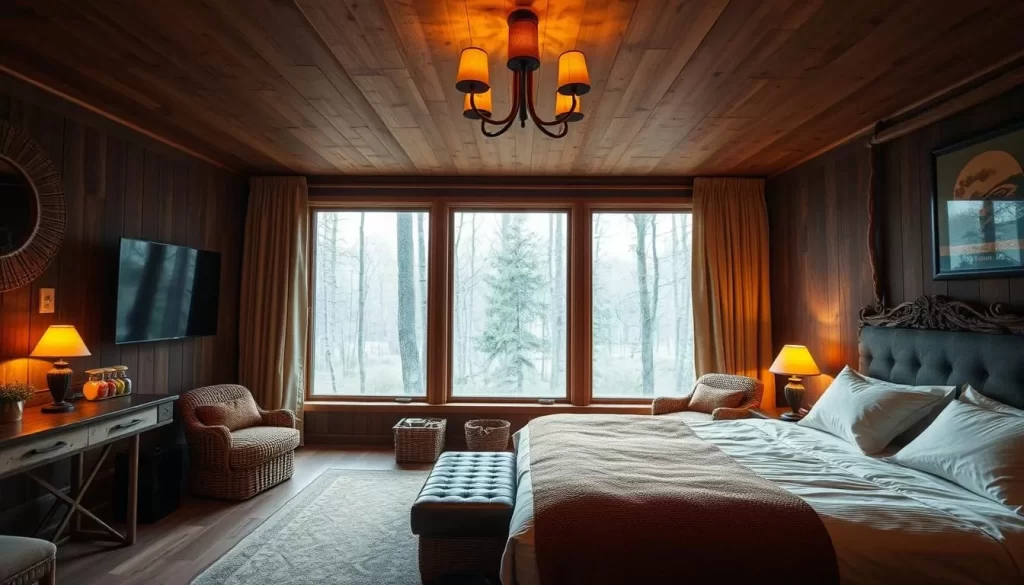 Image of a cozy hotel room in Białowieża Forest
