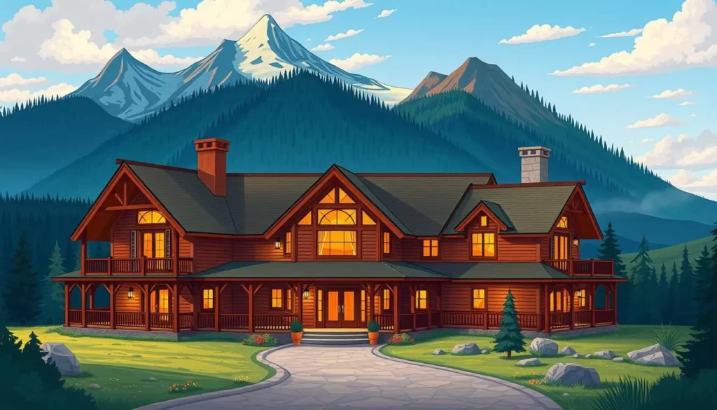 Image of a cozy lodge within Yellowstone