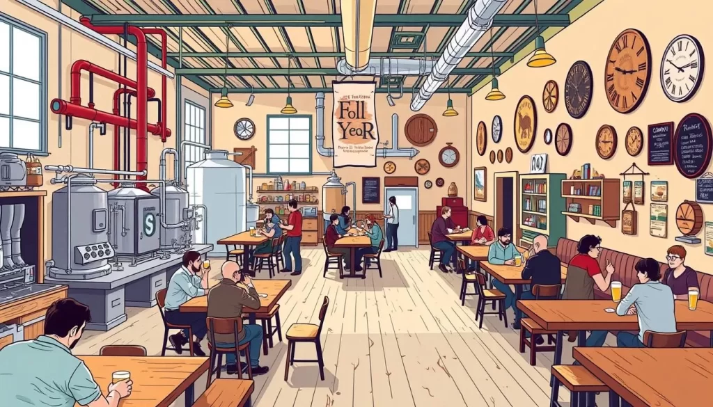 Image of a craft brewery with a taproom and tasting area