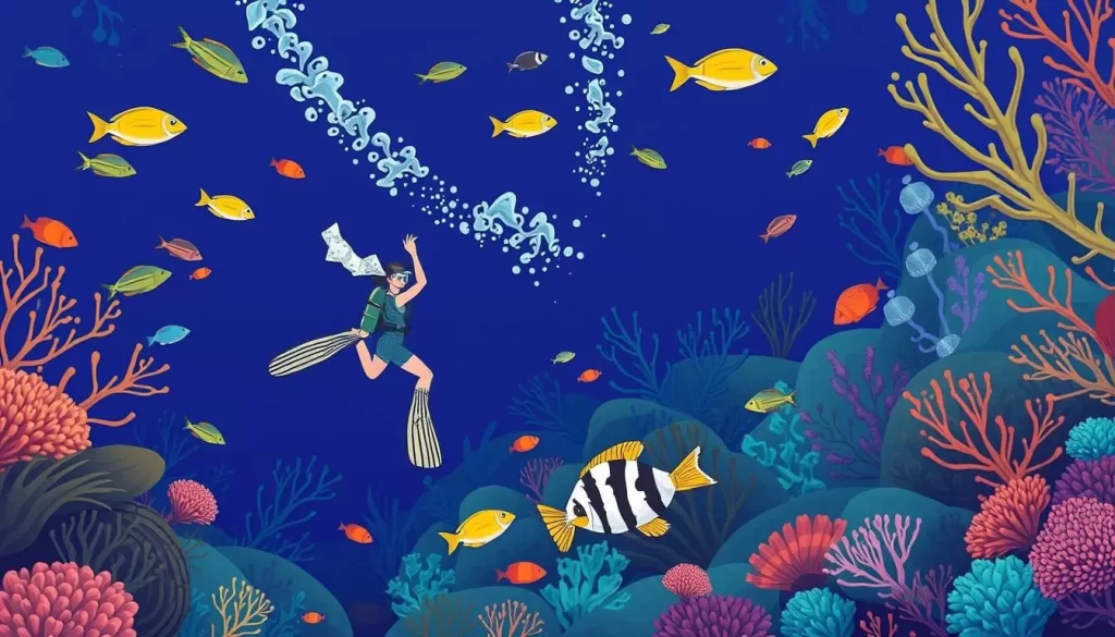 Image of a diver respecting marine life at Sipadan Island