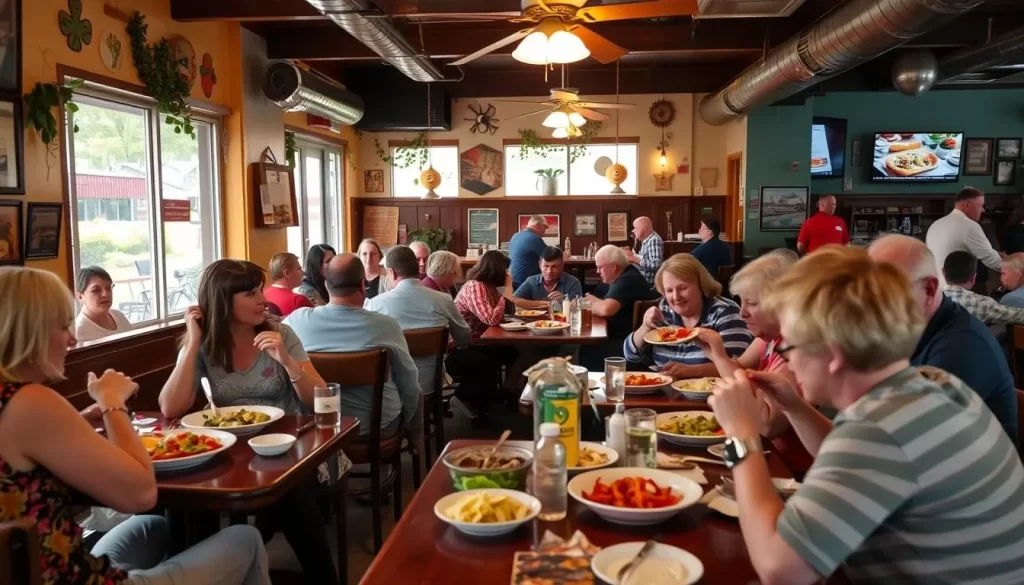 Image of a diverse dining scene in Florence, Alabama