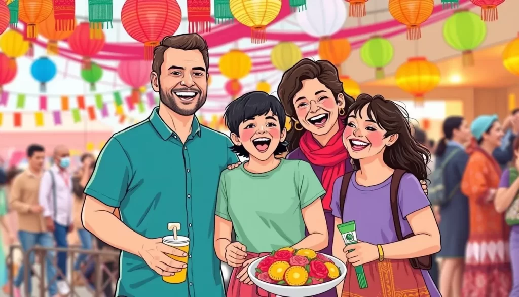 Image of a family enjoying a festival in Washington state