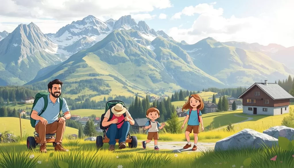 Image of a family enjoying outdoor activities in Silum, Liechtenstein