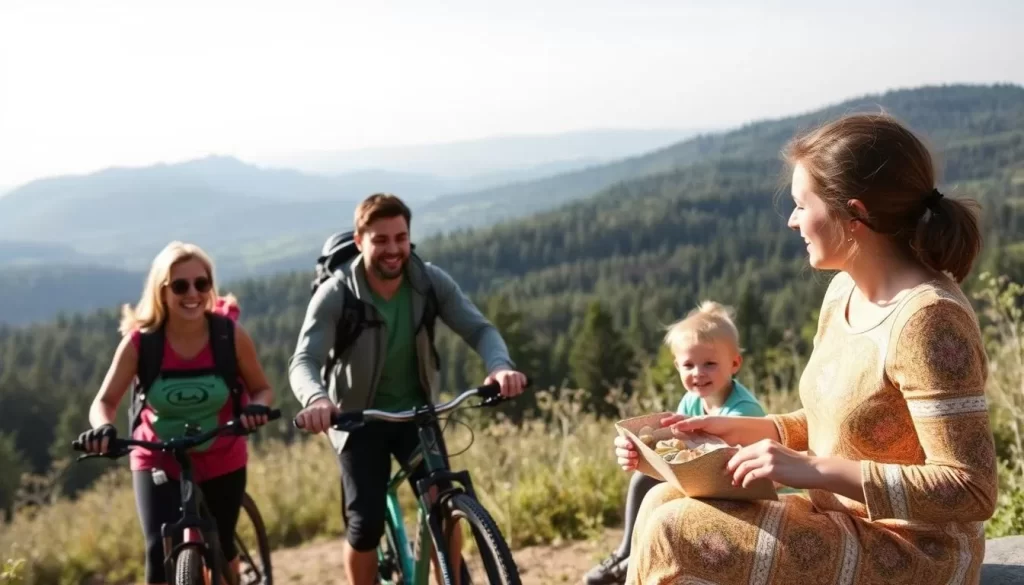 Image of a family enjoying outdoor activities in the Ardennes