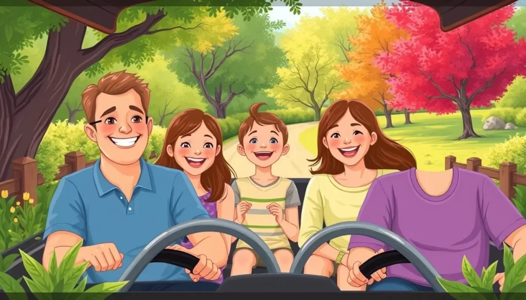 Image of a family enjoying the Discovery Ride at Arbor Day Farm Image of a family enjoying the Discovery Ride at Arbor Day Farm