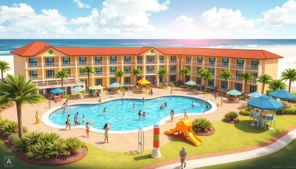 Image of a family-friendly hotel in Orange Beach