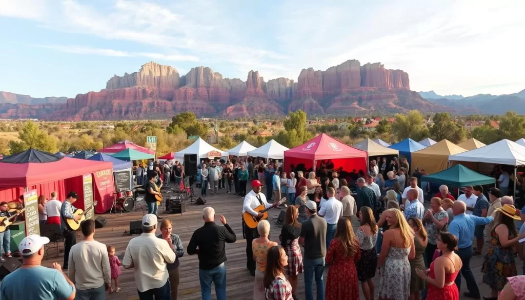 Image of a folk music festival in Utah