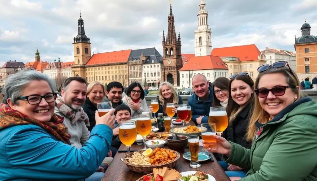 Image of a food and beer tour group in Poznan