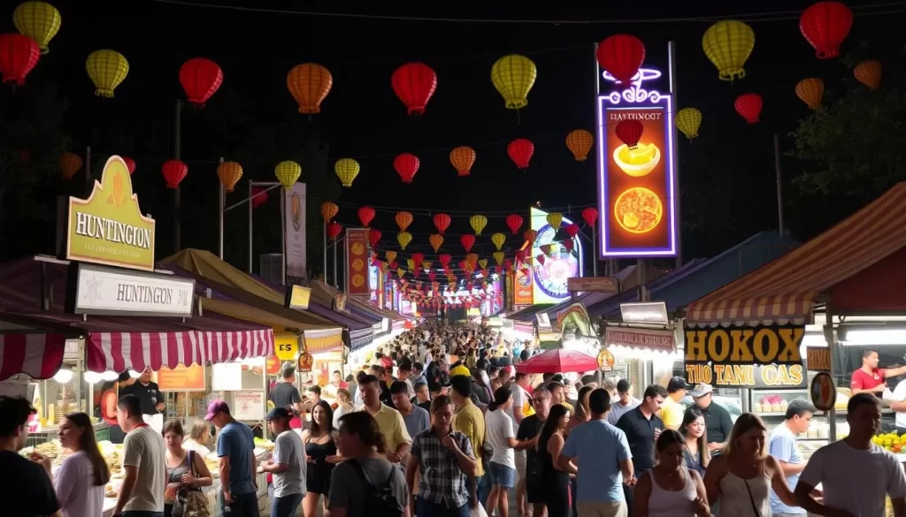Image of a food festival or event in Huntington