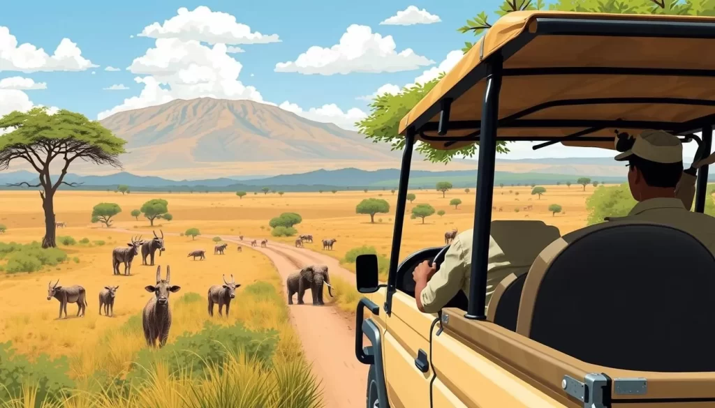 Image of a guided game drive in Samburu National Reserve