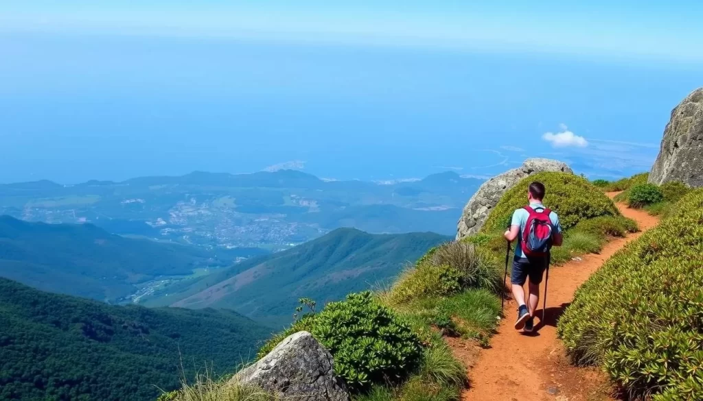 Image of a hiker on Table Mountain trails
