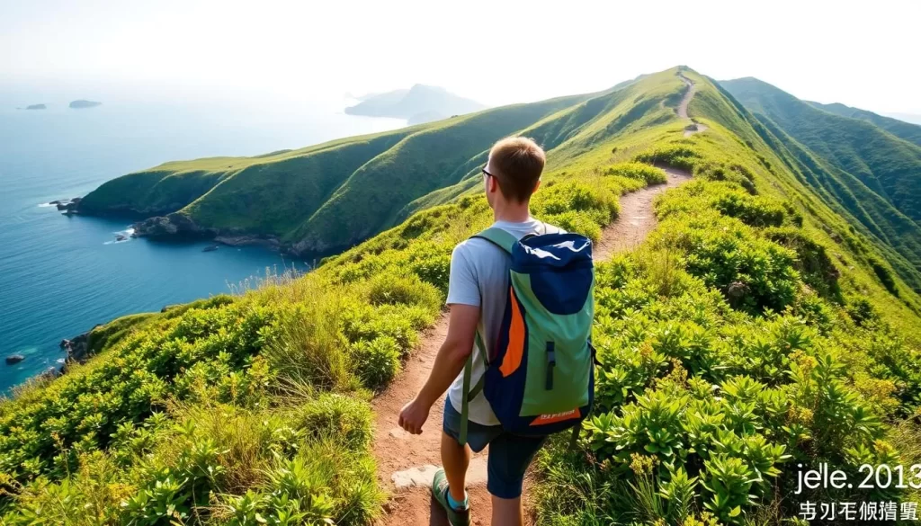 Image of a hiker on the Jeju Olle Trail