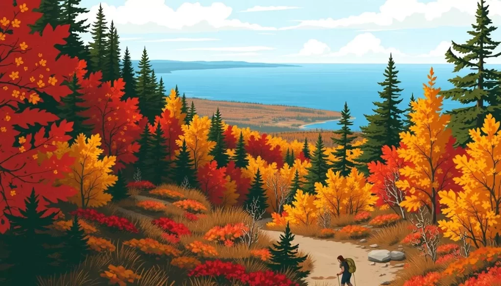 Image of a hiker on the Superior Hiking Trail near Duluth, Minnesota