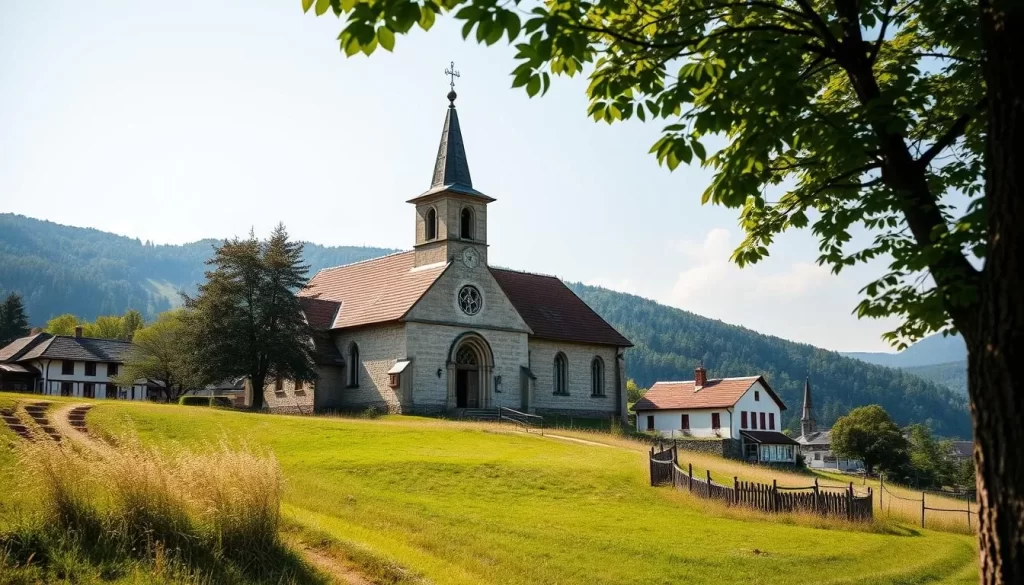 Image of a historic church in Sille Village