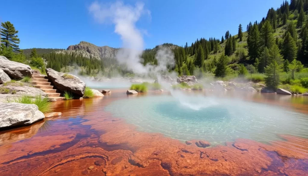Image of a hot spring in Idaho
