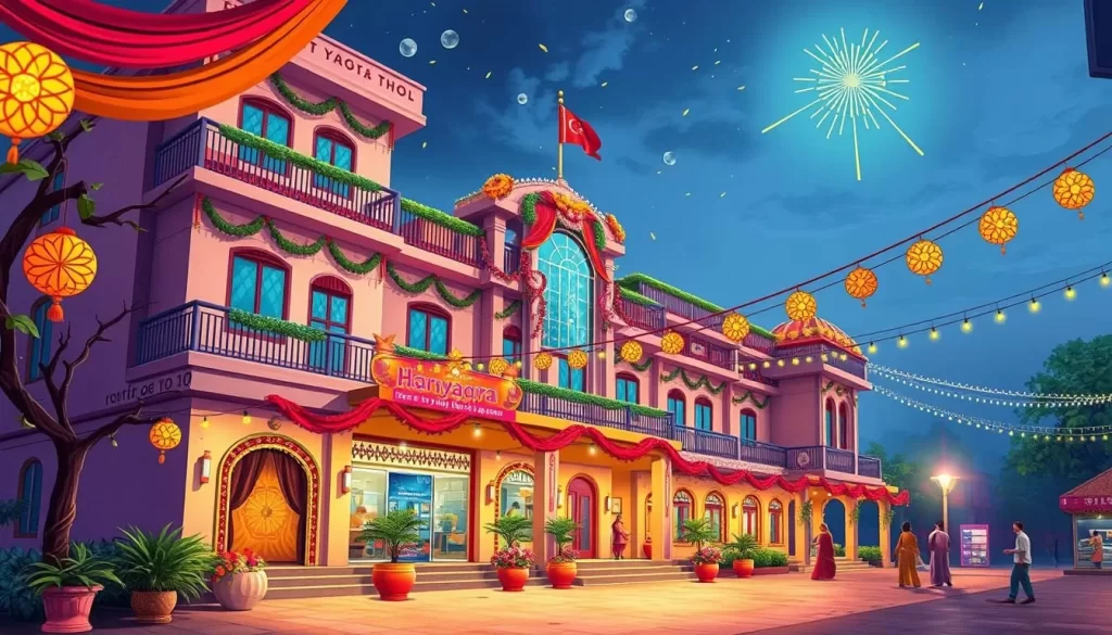 Image of a hotel in Haryana during festival season