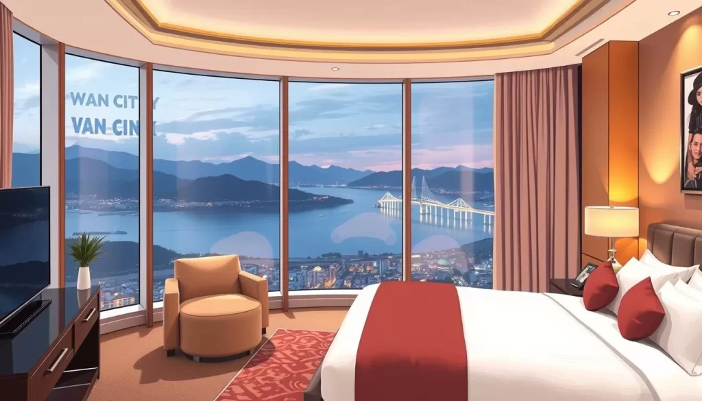 Image of a hotel room in Van City with a view of Lake Van