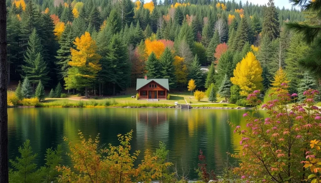 Image of a lakeside cabin in Northwoods Lake Country