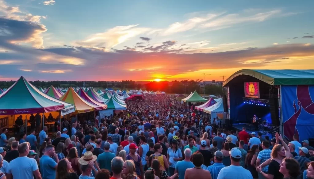 Image of a lively music festival in Kansas
