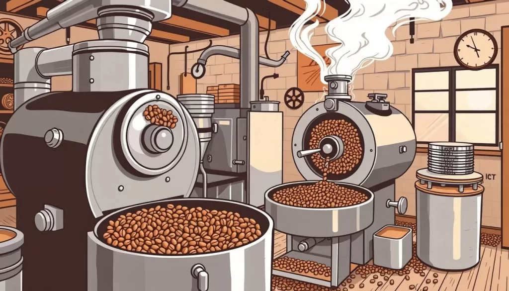 Image of a local coffee roaster in Huntington, showcasing their roasting process.