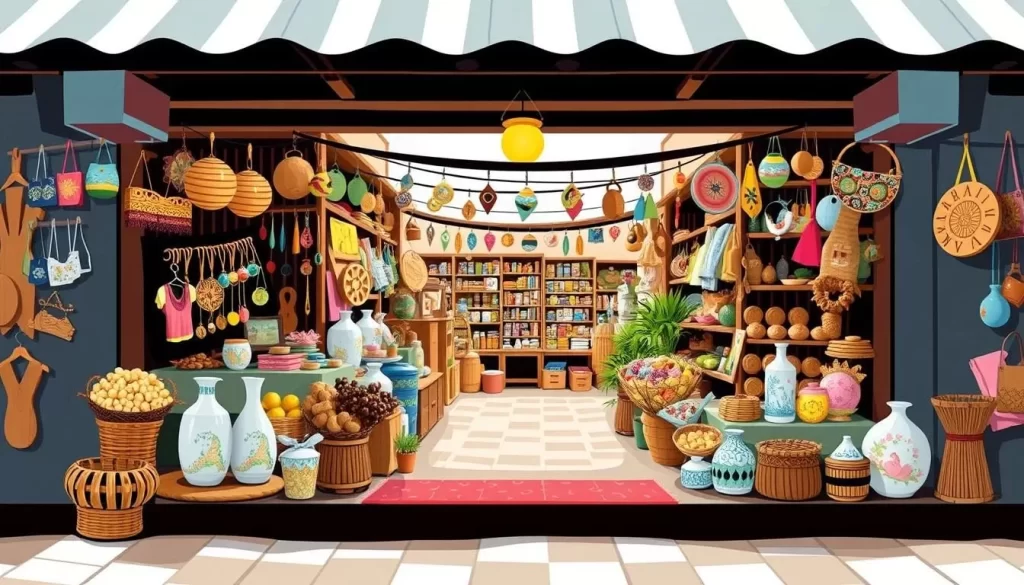 Image of a local market or boutique in Marrero, featuring unique souvenirs or handmade crafts