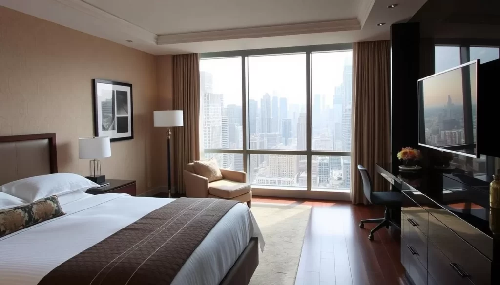 Image of a luxurious hotel room in Downtown Chicago