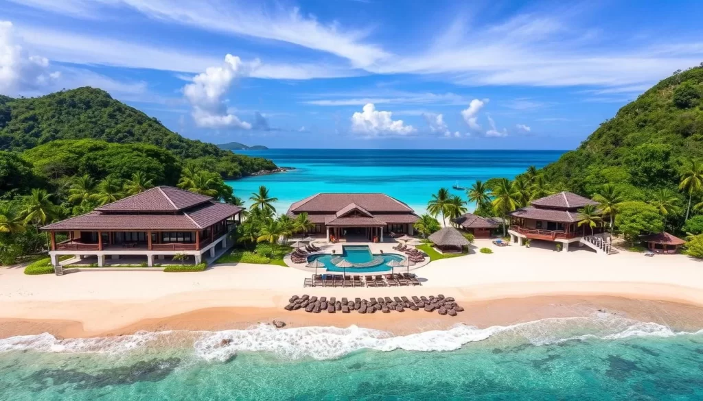 Image of a luxurious resort on Redang Island