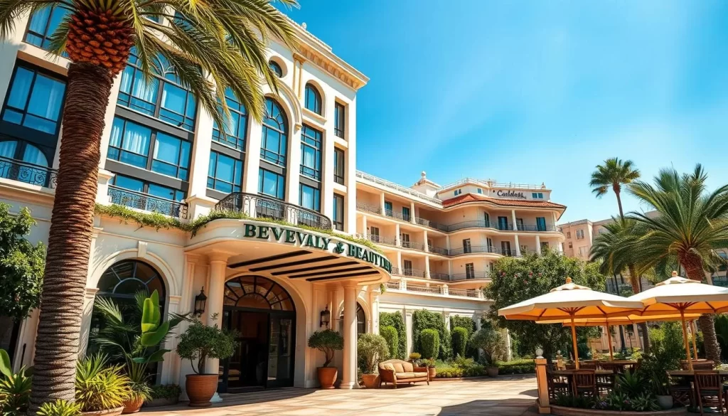 Image of a luxury hotel in Beverly Hills
