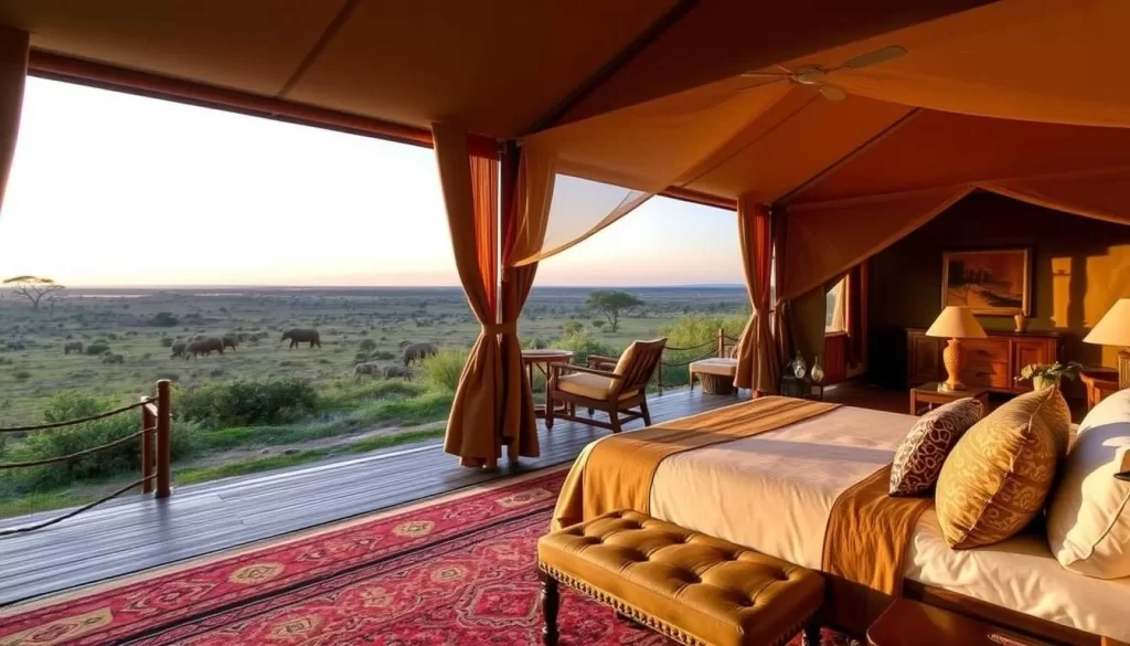 Image of a luxury tented camp in Masai Mara