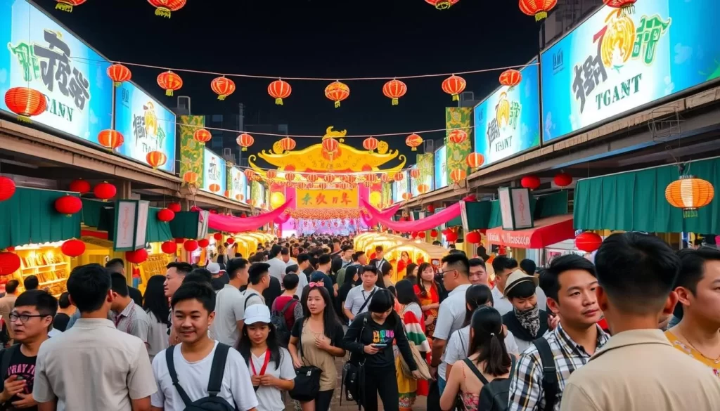 Image of a modern festival in Hualien with a mix of traditional and contemporary elements