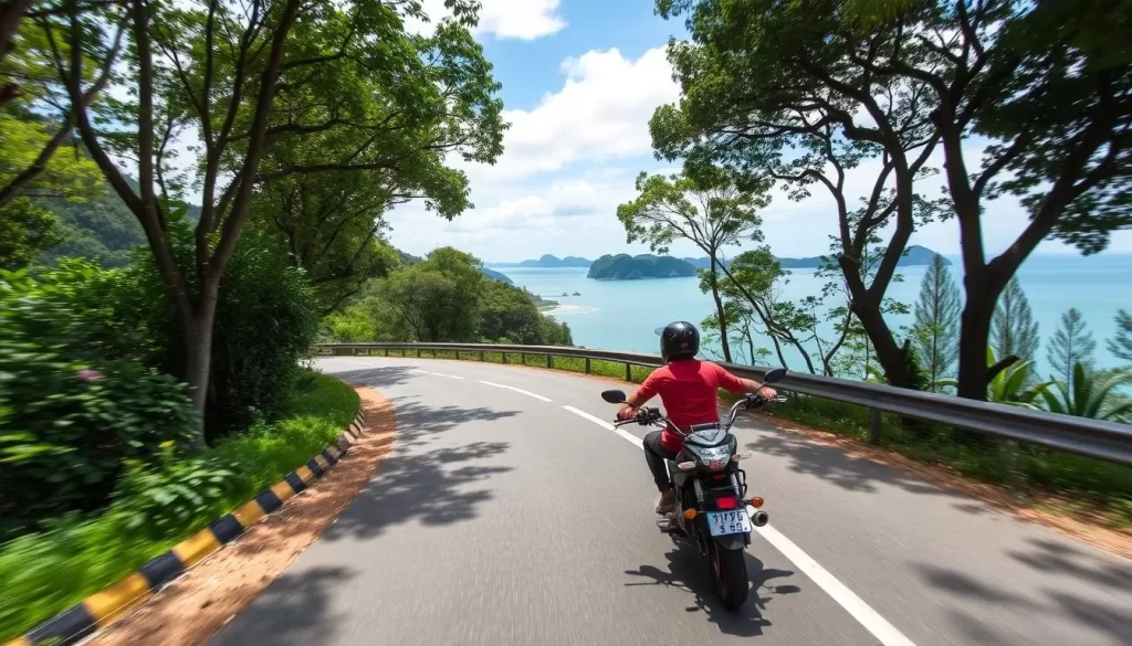 Image of a motorbike riding on Ko Chang's ring road