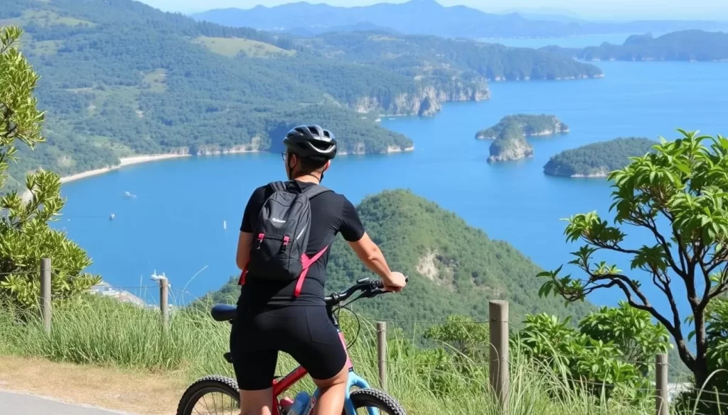 Image of a person cycling on Princes' Islands