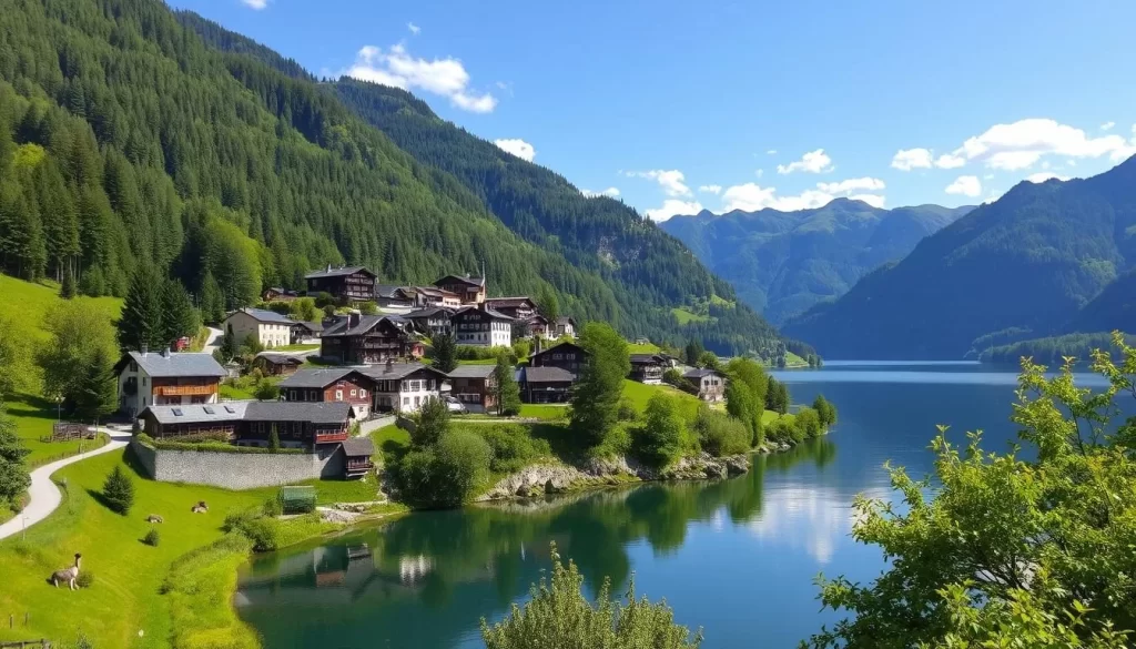 Image of a picturesque village in Salzkammergut