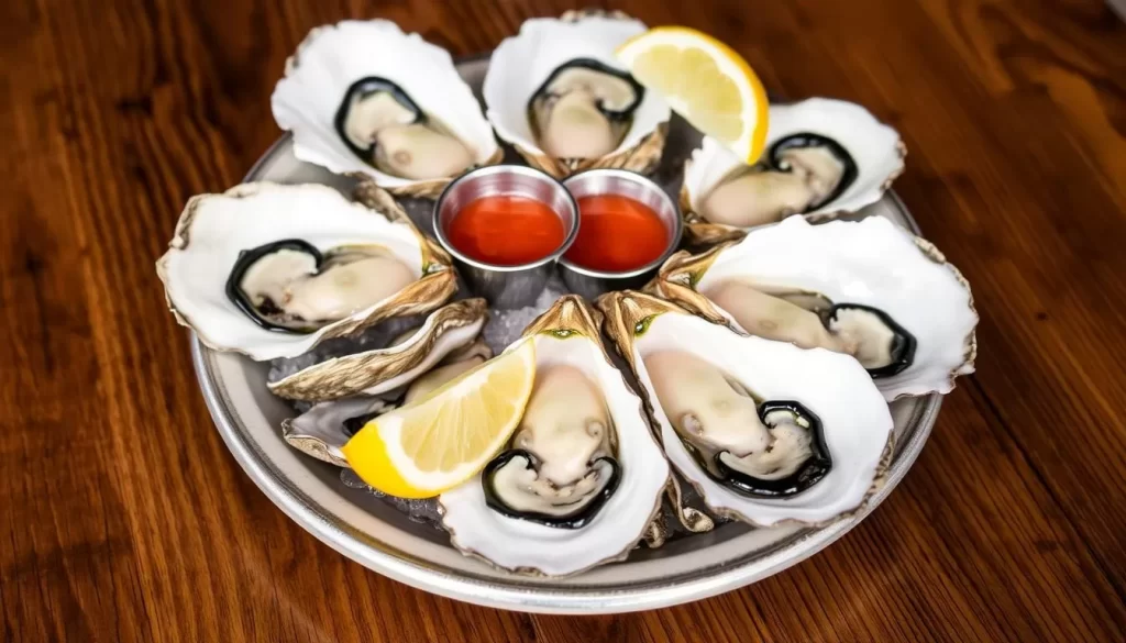 Image of a plate of fresh oysters at Matunuck Oyster Bar