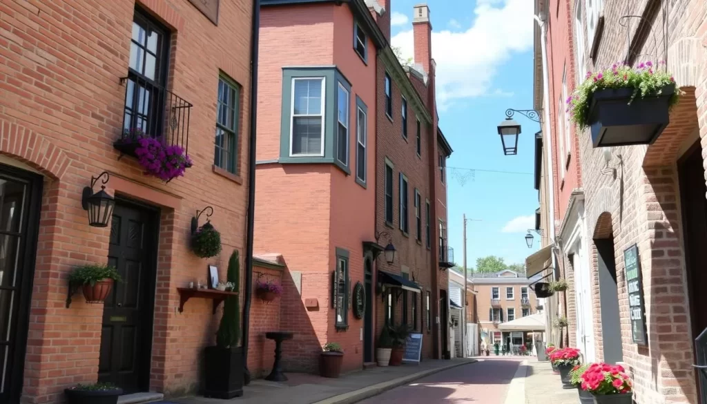 Image of a quaint, lesser-known street in New Castle, Delaware