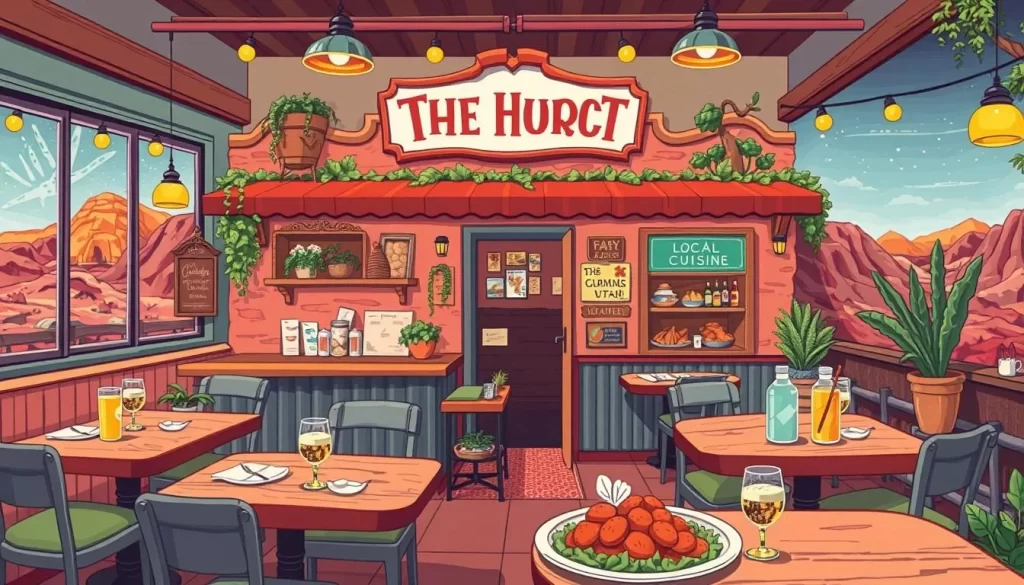 Image of a restaurant in St. George, Utah, serving local cuisine.