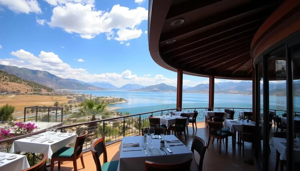Image of a restaurant with a view of Lake Van
