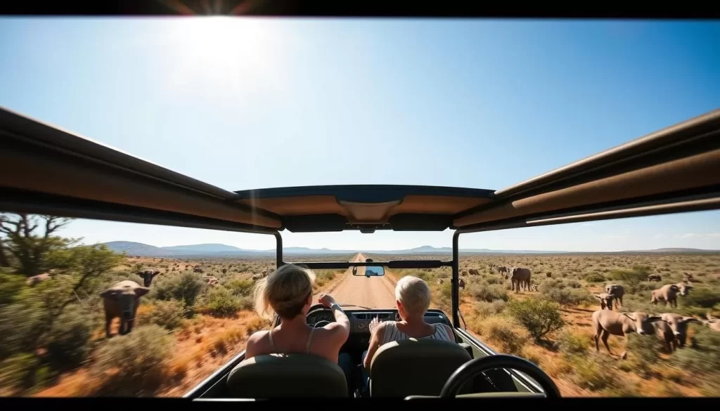 Image of a safari drive in Botlierskop Private Game Reserve